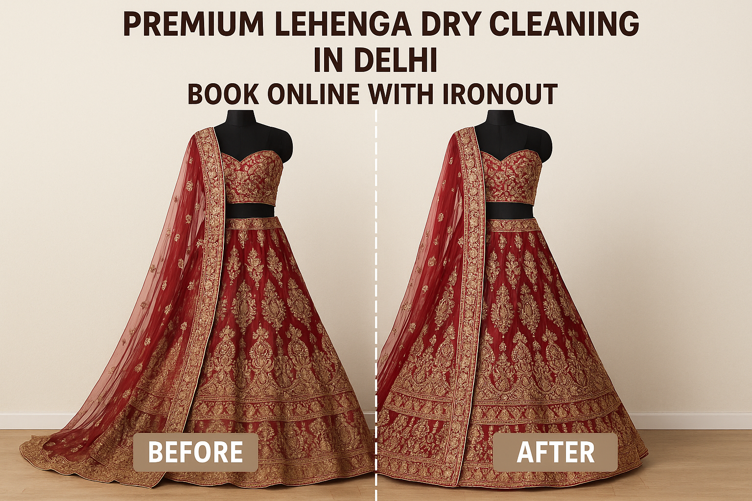 Premium Lehenga Dry Cleaning in Delhi